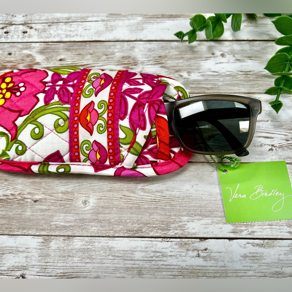 Vera Bradley Padded Floral Pink Lilli Bell Double Eye Glasses Case NEW WITH TAGS